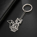Fox Keyring | Stainless Steel Animal Keychain