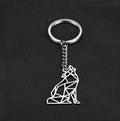 Wolf Head Keyring | Howling Wolf Stainless Steel Keychain