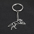 Running Wolf Keyring | Stainless Steel Animal Keychain